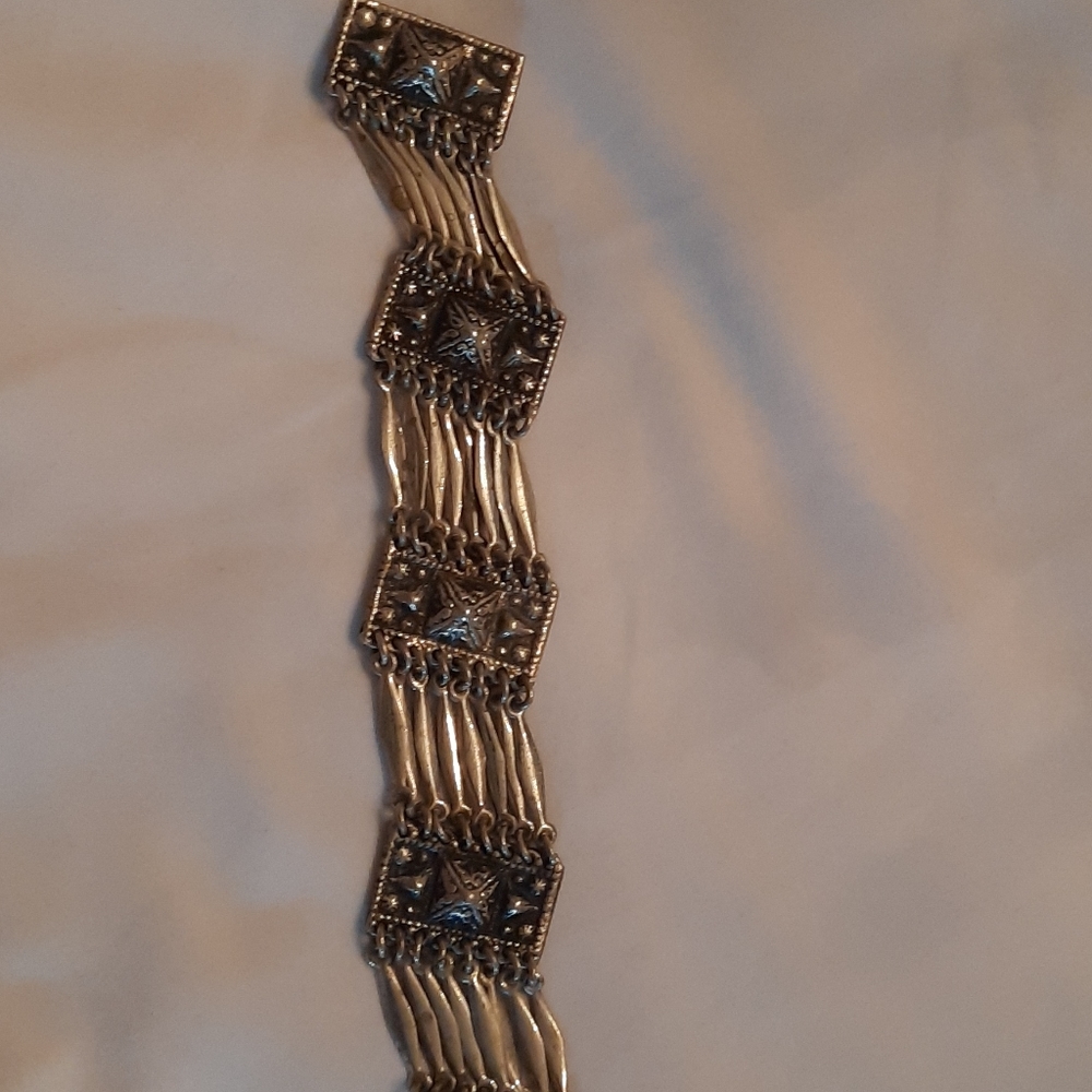 Mayan Silver Bracelet - image 1